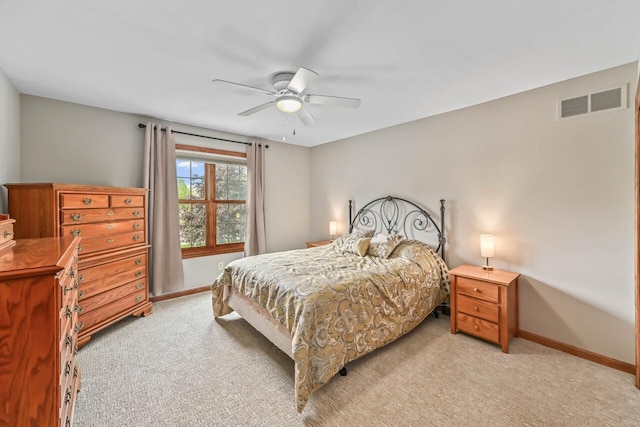 W226N3550 Wethersfield Rd, Pewaukee, WI 53072 - bedroom with light carpet, baseboards, and ceiling fan