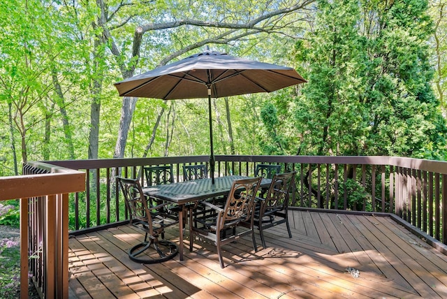 840 Woodland Ct Unit Ee-1, Fontana, WI 53125 - wooden terrace featuring outdoor dining space