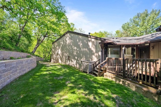 840 Woodland Ct Unit Ee-1, Fontana, WI 53125 - view of side of property with a yard and a deck