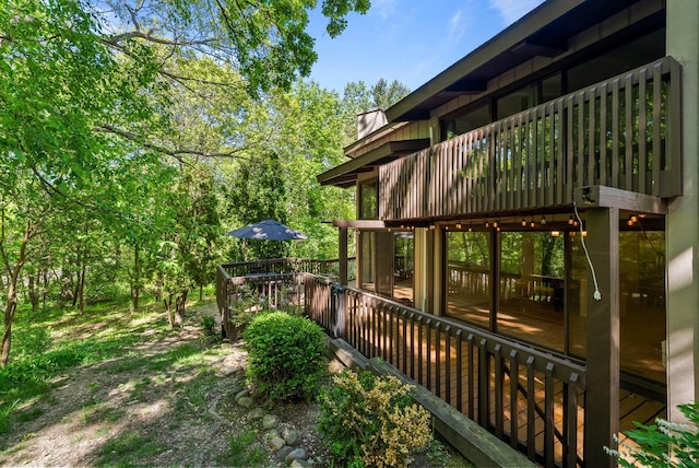 840 Woodland Ct Unit Ee-1, Fontana, WI 53125 - view of yard featuring a wooden deck