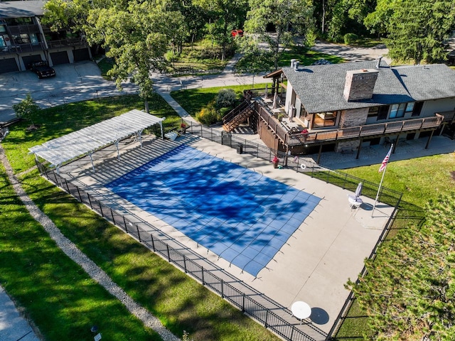 840 Woodland Ct Unit Ee-1, Fontana, WI 53125 - view of pool with a wooden deck