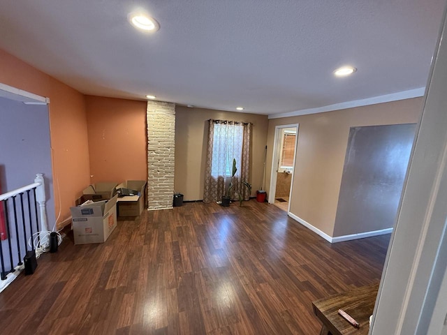 2143 Clark St, Mount Pleasant, WI 53403 - spare room with wood finished floors, recessed lighting, and baseboards