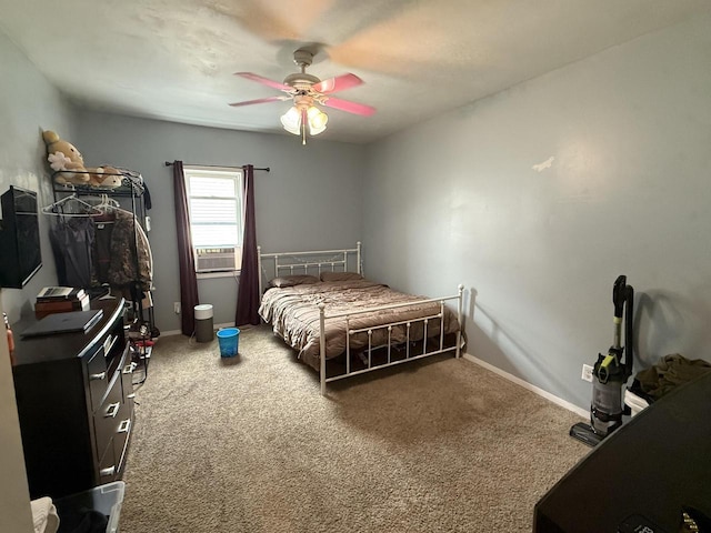 2143 Clark St, Mount Pleasant, WI 53403 - bedroom featuring carpet floors, a ceiling fan, baseboards, and cooling unit
