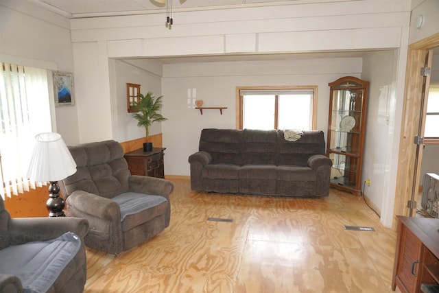 109 N Water St, Eastman, WI 54626 - living area featuring light wood-style floors and baseboards