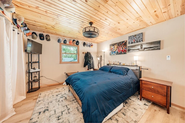5420 W Peninsula Dr, Waterford, WI 53185 - bedroom featuring wood ceiling and wood finished floors