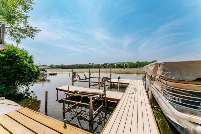 5420 W Peninsula Dr, Waterford, WI 53185 - dock area with a water view