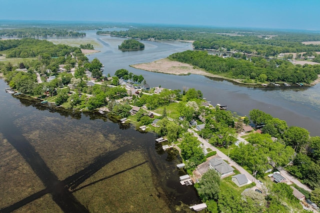 5420 W Peninsula Dr, Waterford, WI 53185 - aerial overview of property's location featuring a large body of water and nearby suburban area