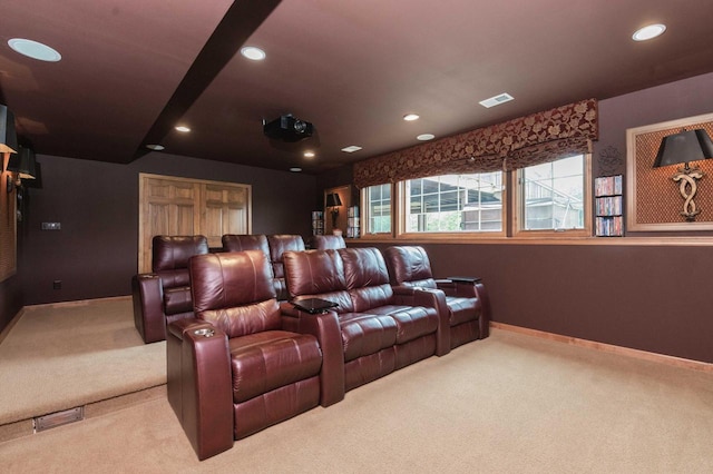 1252 Mary Hill Cir, Hartland, WI 53029 - carpeted home theater room with recessed lighting and baseboards