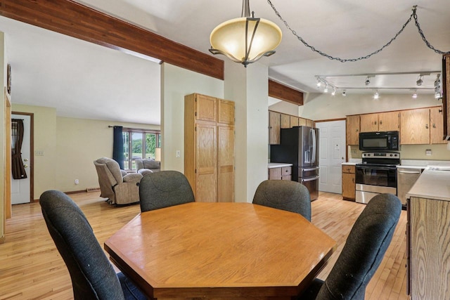 8845 388th Ave, Burlington, WI 53105 - dining room featuring light wood-style floors