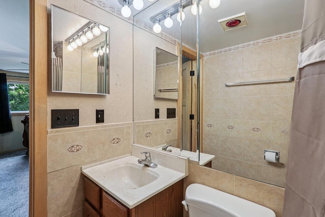 8845 388th Ave, Burlington, WI 53105 - bathroom featuring tile walls and vanity