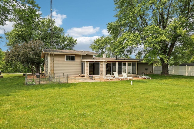 8845 388th Ave, Burlington, WI 53105 - back of property with a sunroom and entry steps