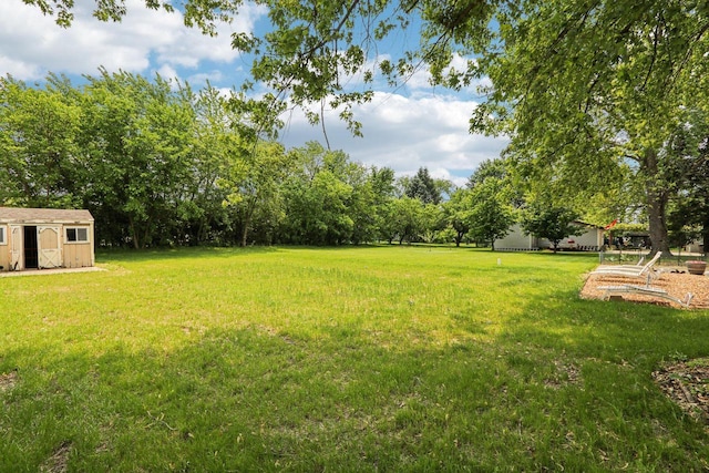 8845 388th Ave, Burlington, WI 53105 - view of green lawn featuring a storage shed