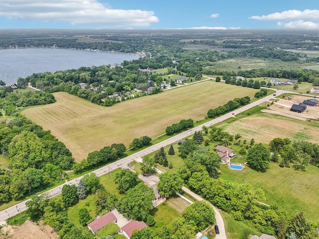 8845 388th Ave, Burlington, WI 53105 - aerial view of sparsely populated area with a large body of water