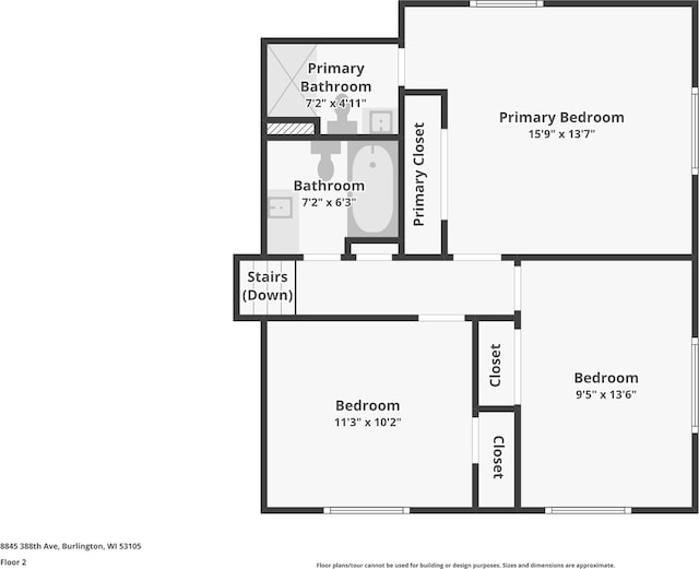 8845 388th Ave, Burlington, WI 53105 - view of floor plan / room layout
