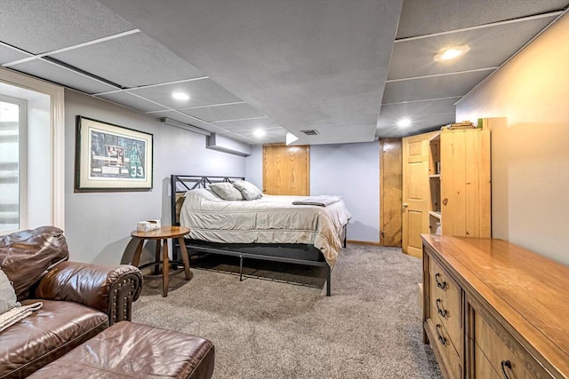 6705 Brian Dr, Waterford, WI 53185 - carpeted bedroom featuring recessed lighting