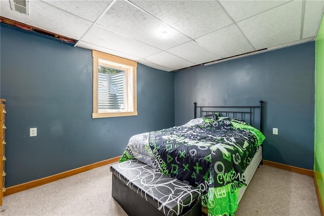 5603 170th St, Chippewa Falls, WI 54729 - bedroom featuring carpet floors, baseboards, and a drop ceiling