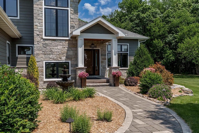 1102 Eldon Way, Edgerton, WI 53534 - view of front of home with stone siding