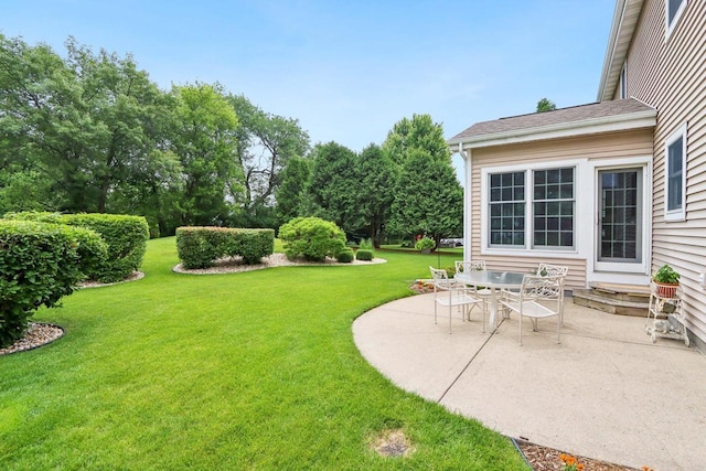 3944 Caribou Rd, Verona, WI 53593 - view of grassy yard with a patio