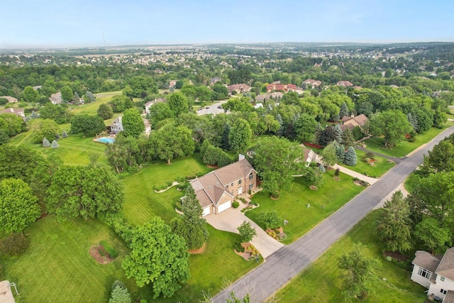 3944 Caribou Rd, Verona, WI 53593 - aerial view of property and surrounding area with a tree filled landscape