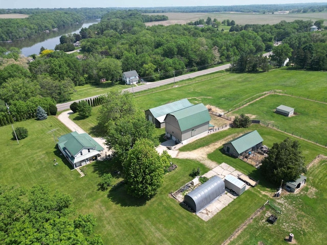 3213 W County M Rd, Edgerton, WI 53534 - overview of rural landscape with a nearby body of water and a heavily wooded area