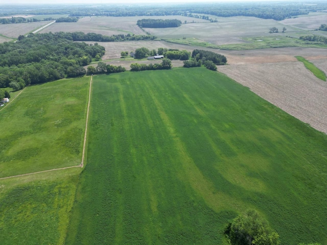 3213 W County M Rd, Edgerton, WI 53534 - overview of rural landscape featuring property parcel outlined