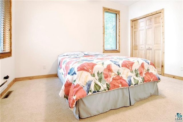 11053 N Robin Ln, Hayward, WI 54843 - carpeted bedroom with baseboards and a closet