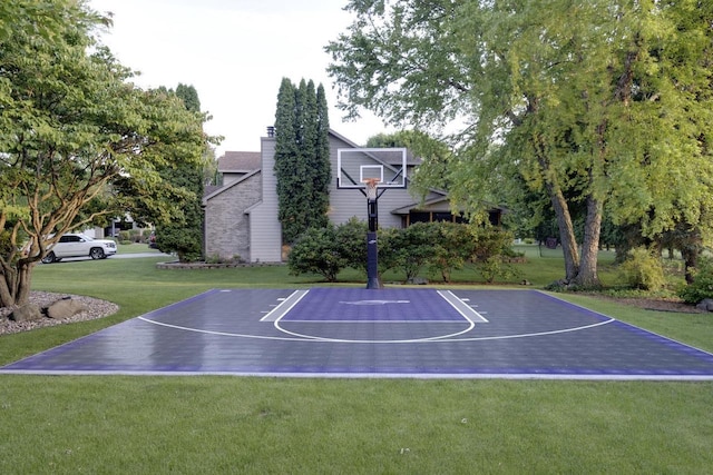 396 Panther Ct, Whitewater, WI 53190 - view of sport court with basketball court and a yard