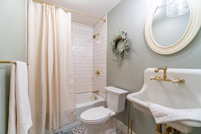 20454 70th Ave, Chippewa Falls, WI 54729 - bathroom featuring toilet, shower / tub combo, and a sink