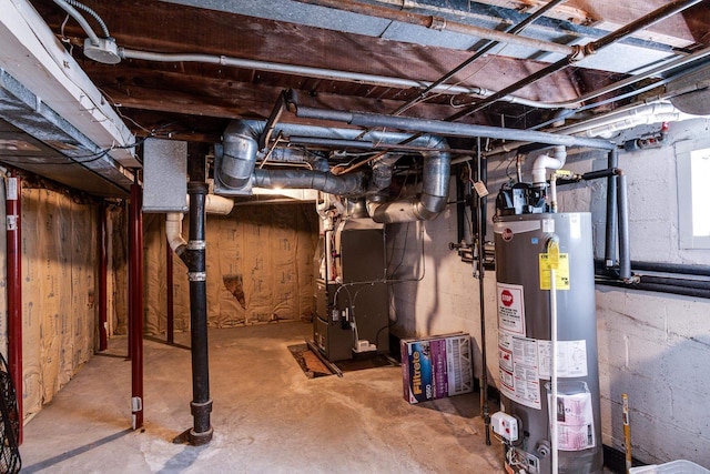 5230 Harbor Ct, Madison, WI 53705 - unfinished below grade area featuring water heater and heating unit