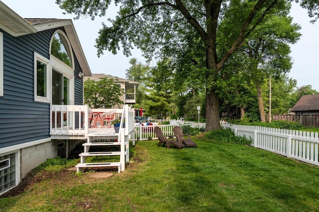 5230 Harbor Ct, Madison, WI 53705 - view of yard featuring a wooden deck