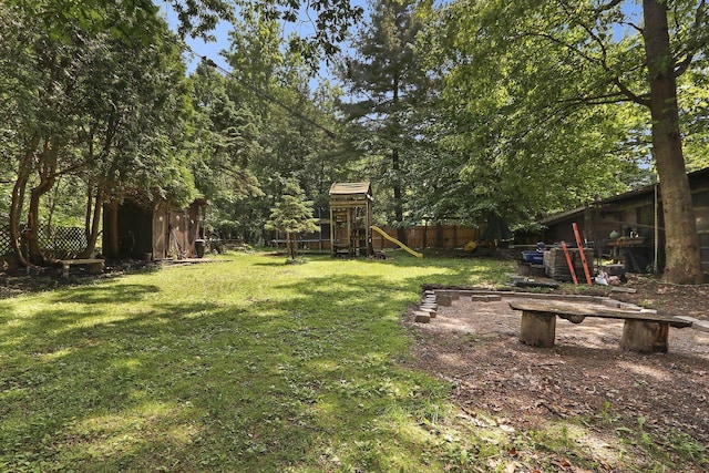 2518 Borg Rd, Delavan, WI 53115 - view of yard featuring a playground