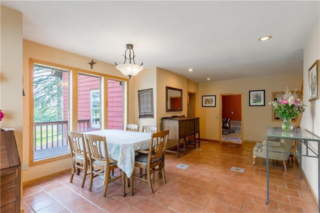 N8355 330th St, Spring Valley, WI 54767 - dining room with recessed lighting, light tile patterned floors, and baseboards