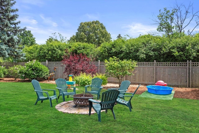 7101 W Tripoli Ave, Milwaukee, WI 53220 - fenced yard with an outdoor fire pit