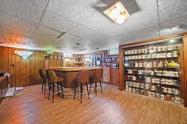 7101 W Tripoli Ave, Milwaukee, WI 53220 - indoor dry bar with wood finished floors and wood walls