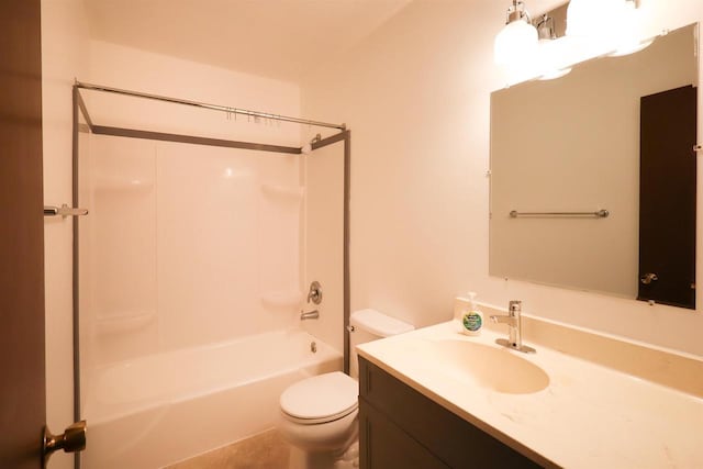 525 Walnut Grove Dr, Madison, WI 53717 - bathroom with toilet, vanity, and bathtub / shower combination