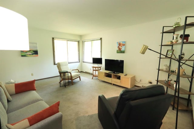525 Walnut Grove Dr, Madison, WI 53717 - living room featuring light carpet and baseboards