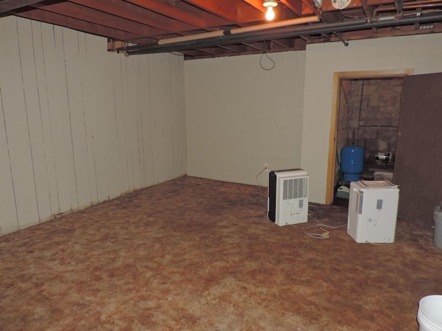422 E Catherine St, Muscoda, WI 53573 - finished basement with a water pressure tank and concrete block wall