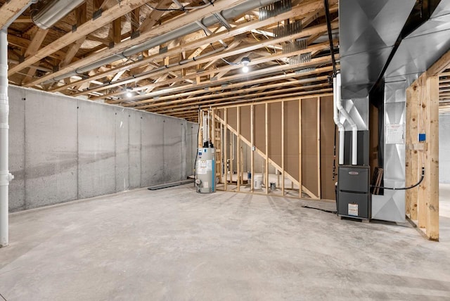3566 W Hank Ave, De Pere, WI 54115 - unfinished basement featuring water heater and heating unit