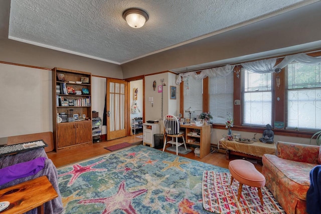 1107 S 71st St Unit 1109, West Allis, WI 53214 - office area with a textured ceiling and wood finished floors