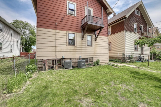 1107 S 71st St Unit 1109, West Allis, WI 53214 - rear view of property featuring central air condition unit and a balcony