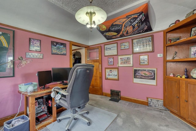 1107 S 71st St Unit 1109, West Allis, WI 53214 - office featuring carpet floors, a textured ceiling, and baseboards