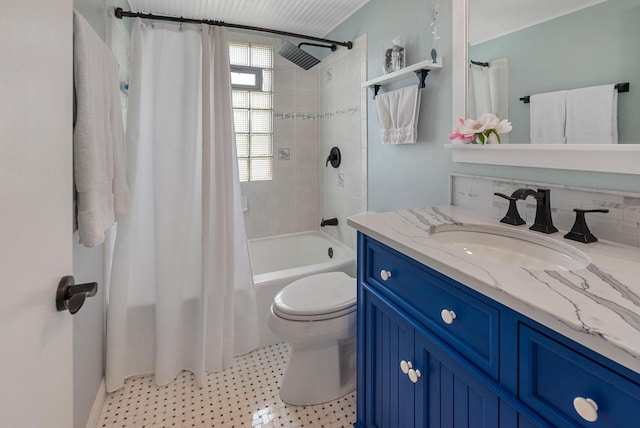 6619 W Fremont Pl, Milwaukee, WI 53219 - full bathroom featuring shower / bath combo with shower curtain and vanity