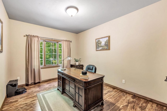 1830 Pine Tree Ct, Luxemburg, WI 54217 - office space featuring wood finished floors and baseboards