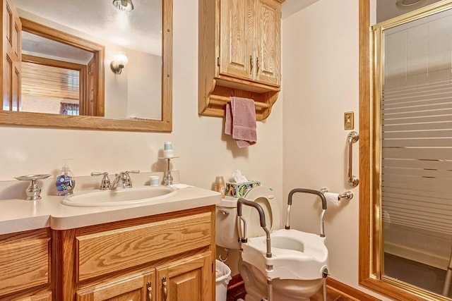 N9570 Sunset Dr, East Troy, WI 53120 - bathroom featuring vanity and a stall shower