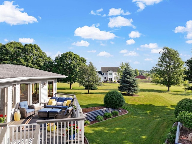 N2068 Alphorn Rd, Monroe, WI 53566 - view of grassy yard featuring an outdoor hangout area