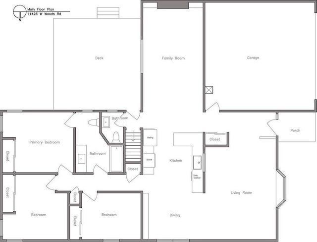 11426 W Woods Rd, Franklin, WI 53132 - property floor plan