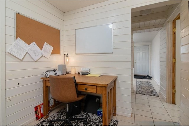 222 1st Ave, Clear Lake, WI 54005 - office area with wooden walls and light tile patterned floors