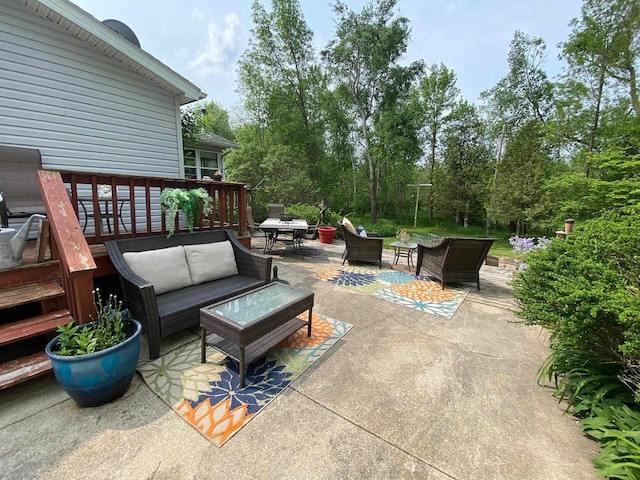 8001 Waschbisch Rd, Oconto Falls, WI 54154 - view of patio / terrace featuring an outdoor hangout area, outdoor dining space, and a deck