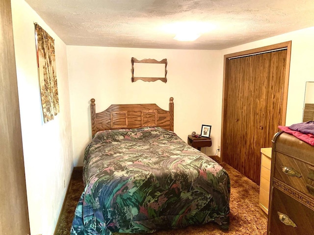 16651 Dolittle Ln, Townsend, WI 54175 - bedroom featuring carpet, a textured ceiling, and a closet