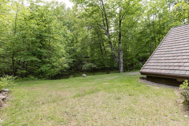 16651 Dolittle Ln, Townsend, WI 54175 - view of green lawn featuring a forest view